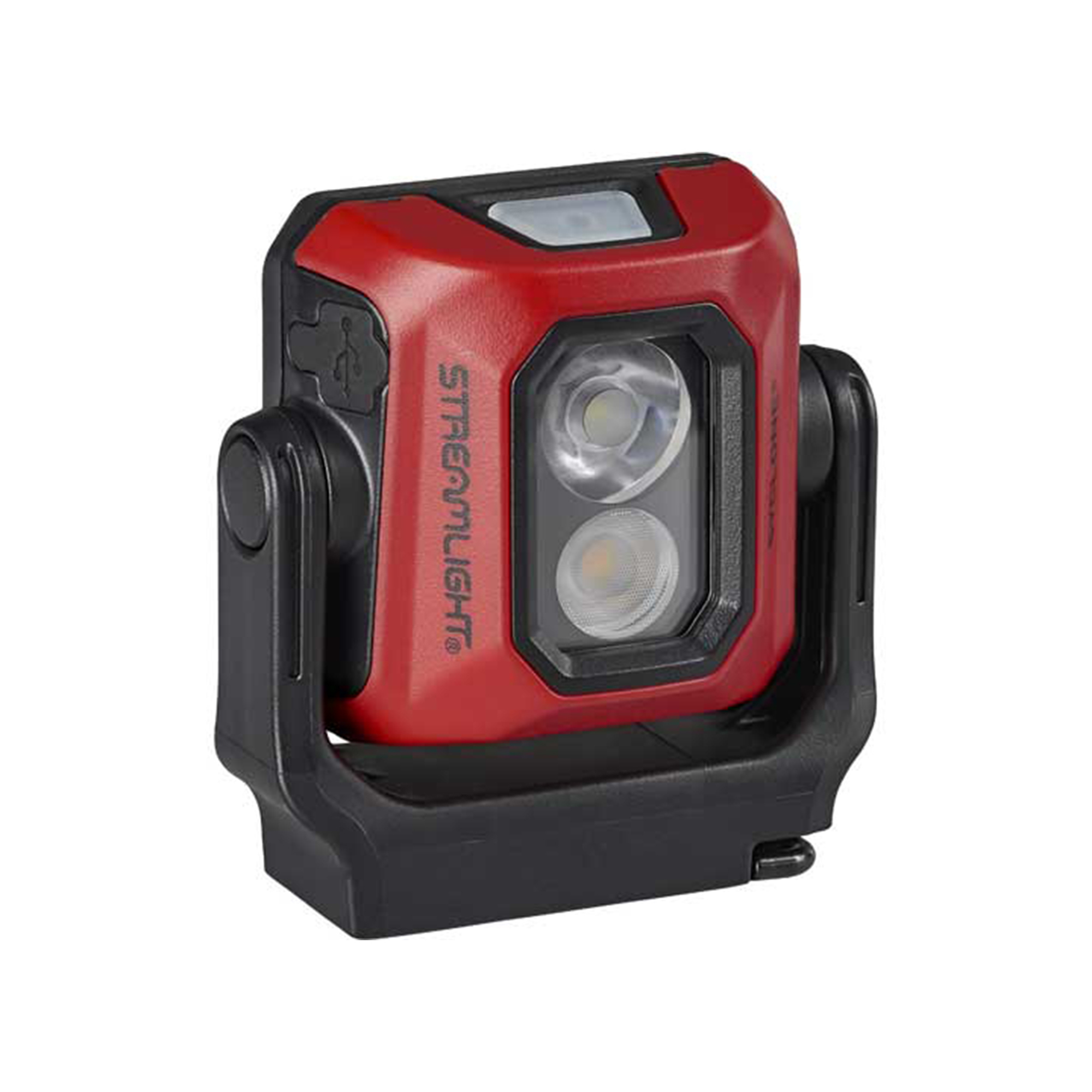 Streamlight Syclone Lantern — Spot & Flood LED, Color-Rite Technology, Magnetic Base, 360° Swivel, Red, Model# SLI61510